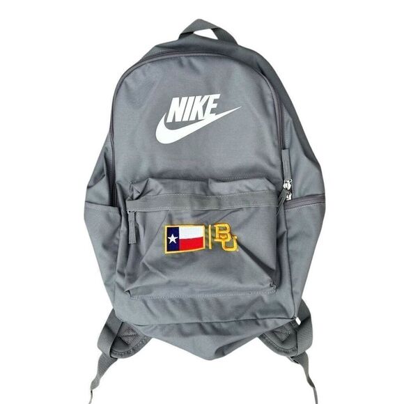Nike Heritage Backpack 25L Smoke Grey Baylor University Logo Unisex - Picture 1 of 3